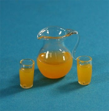 Tc1707 - Krug Saft mit zwei Gläsern