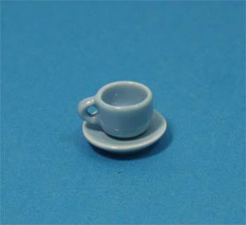 Cw7302 - Kleine blaue Tasse mit Unterteller