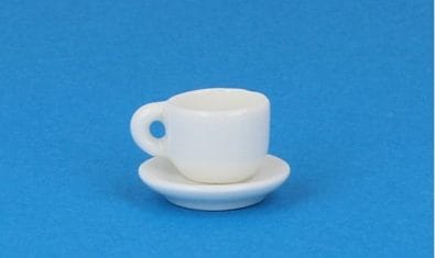 Cw7306 - White cup and plate