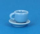 Cw7307 - Blue cup and plate