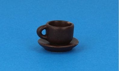 Cw7310 - Brown cup and plate