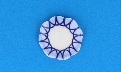 Cw1508 - Blau dekorierter Teller 