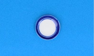 Cw1301 - Assiette à bords bleus 