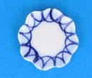 Cw1308 - Blau dekorierter Teller 