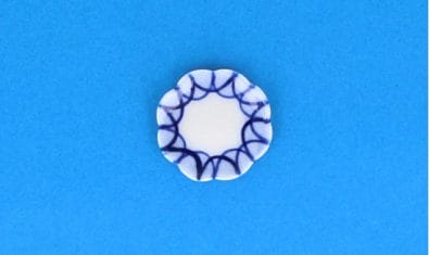 Cw1318 - Decorated blue plate