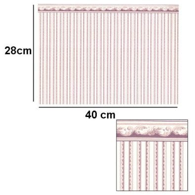 Br1012 - Papel cenefa rosa