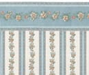 Br1014 - Blue Border with Flowers