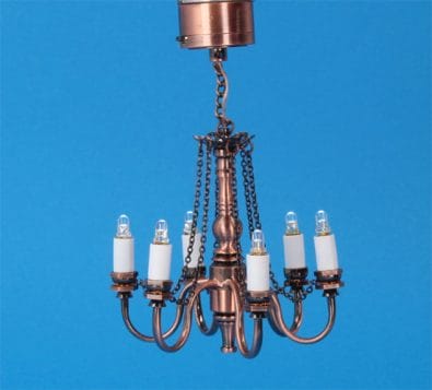 Sl4024 - LED Bronze lamp with 6 candles