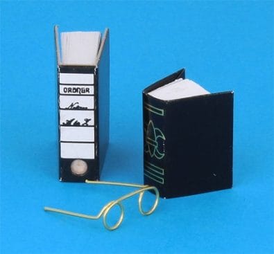 Tc1854 - Set of Books and Glasses