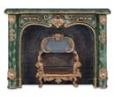 Re18590 - Green marble fireplace