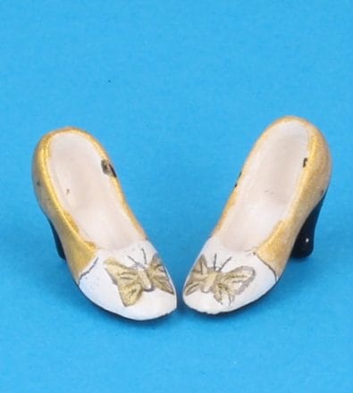 Tc0718 - Zapatos de tacón dorado