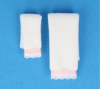Tc2372 - Zwei weiße Handtücher 