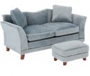 Mb0133 - Graues Sofa mit Puff 