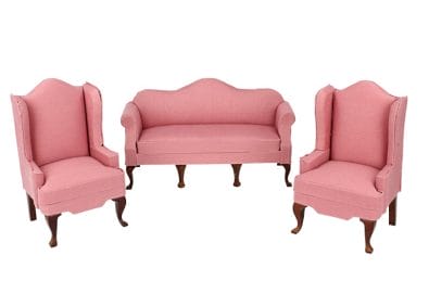 Cj0063 - Conjunto sofá rosa