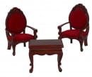  Deux chaises avec une petite table