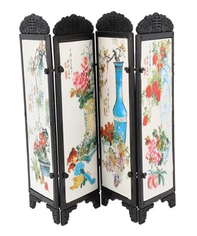 Mb0386 - Folding screen with japanese decoration