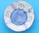 Tc1302 - Assiette décorée en bleu 