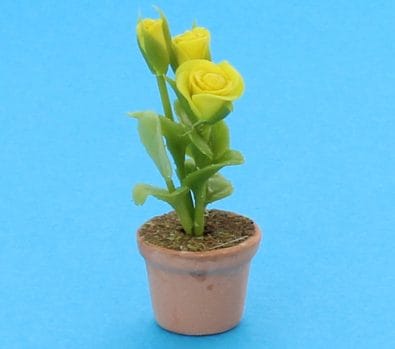 Sm8235 - Flower pot with yellow flowers
