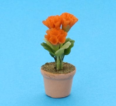 Sm8145 - Flower pot with orange flowers