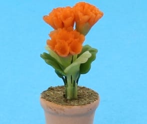 Sm8145 - Maceta con flores naranjas