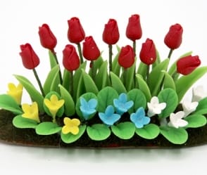 Tc0909 - Planta con tulipanes