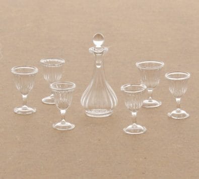 Tc1792 - Ribbed Decanter Set