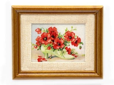 Tc1835 - Cadre à fleurs rouges 
