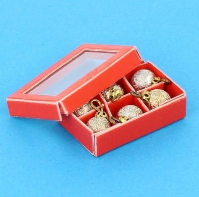 Nv0014 - Boîte de boules doré 