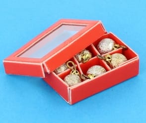 Nv0014 - Caja bolas doradas