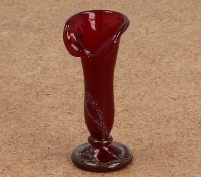 Tc0377 - Vase à décor rouge