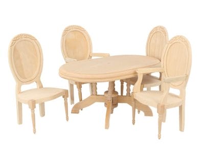 Cj0060 - Tisch und vier Stühle 
