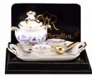 Re16435 - Blue tureen with tray