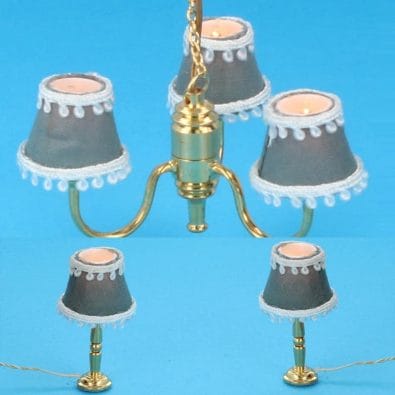 Lp0179 - Tres lámparas clásicas verdes