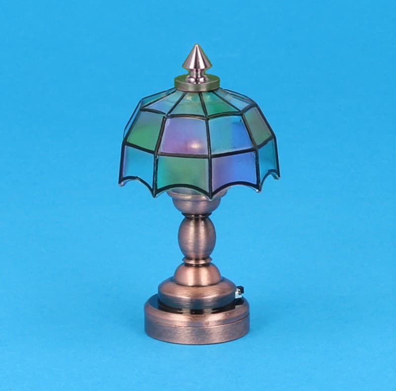 marque generique - 2x 1:12 Lampe de Table Miniature Maison de Poupée  Lumière LED Lampe à Piles Blanc - Abats-jour - Rue du Commerce