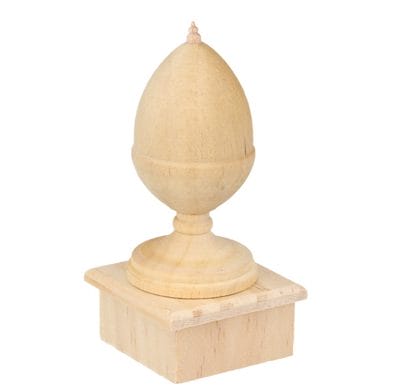 Cp0025 - Wooden Acorn Finial