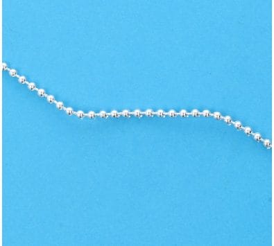 Nv0027 - Catena di perline argentate