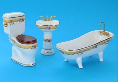 Re17643Y - Yellow decorated toilets
