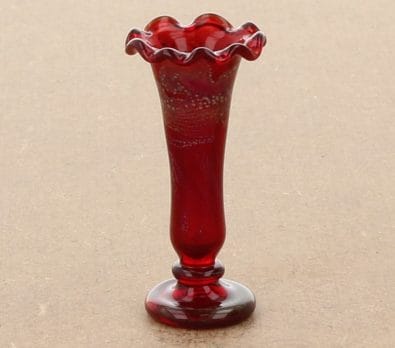 Tc0345 - Vase à décor rouge