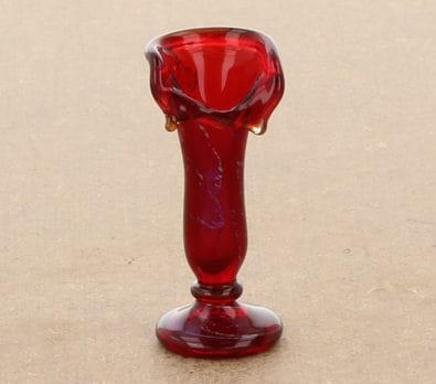 Tc0352 - Vase avec décoration rouge