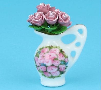 Re13595 - Kleine Vase mit Rosen