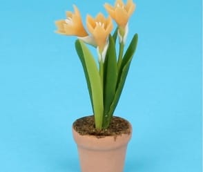 Sm8170 - Flower pot with orange flowers