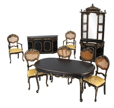 Cj0117 - Black and gold dining room