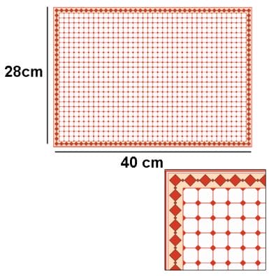 Tw2063 - Red and white tile paper