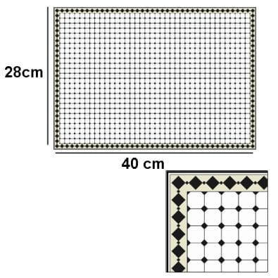 Tw2064 - Papier peint à carreaux blancs et noirs