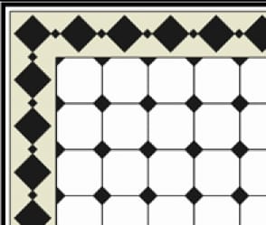 Tw2064 - Papel azulejos blancos y negros