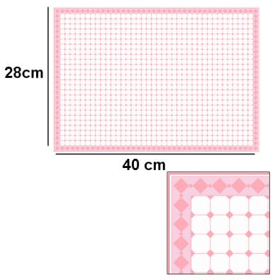 Tw2065 - Papel azulejos blancos y rosas