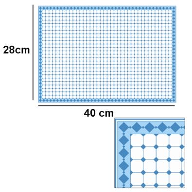 Tw2066 - Papel azulejos blancos y azules