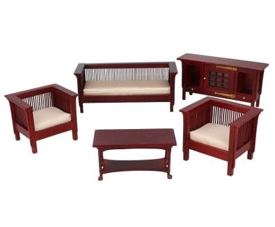 Cj0042 - Mahogany sofa set