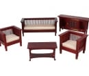 Cj0042 - Mahogany sofa set