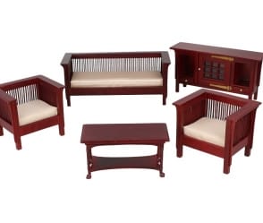 Cj0042 - Mahogany sofa set